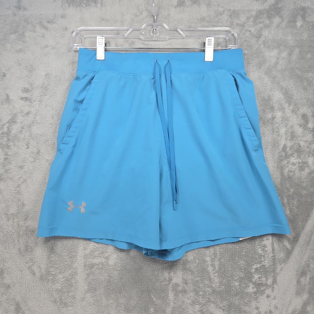 Under Armour Fitted Men's Blue Athletic Shorts Sz M W/ Speed Pocket